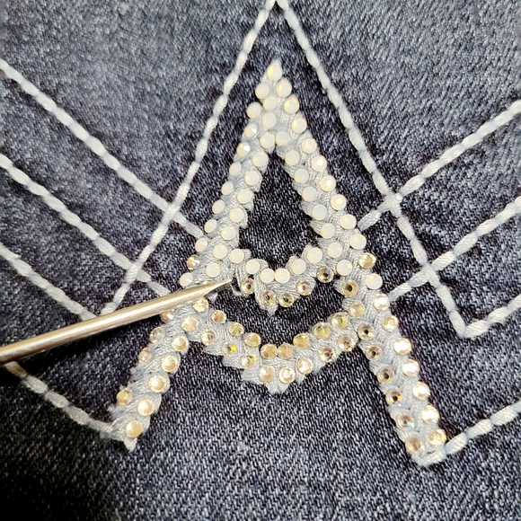 7 For All Mankind 'A' Pocket Jeans Sz 30~Actual 31×29.5~Boot Cut Embellish - Picture 8 of 10